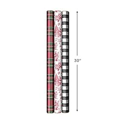Hallmark Holiday Plaid Wrapping Paper with Cutlines