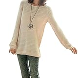 Chuangmei Womens Casual Long Sleeve Knit Sweater Loose Casual Pullover Sweaters
