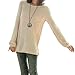 Chuangmei Womens Casual Long Sleeve Knit Sweater Loose Casual Pullover Sweaters