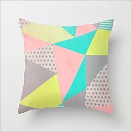 Geometric Pastel Cushion Covers Decorative Pillowcase For Girls