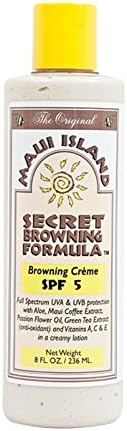 Hawaii Maui Island Secret Browning Creme SPF 5 8 oz. Bottles 4 Pack