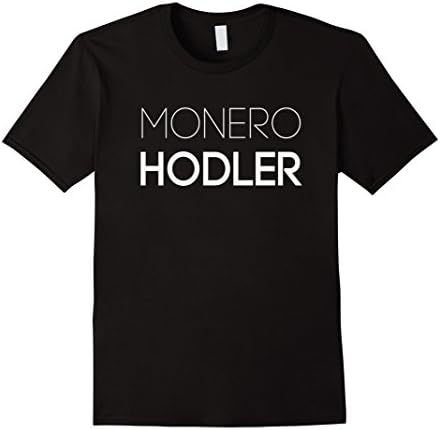 Mens Monero Hodler Shirt: Funny Hodl Hold Crypto XMR T-Shirt Small Black