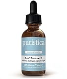 Vitamin C Serum for Wrinkles, Dark Spots & Skin Discoloration - 98% Natural, 72% Organic - STAY-C 50, Vitamin E, Hyaluronic & Ferulic Acid - Puristica 1 Oz