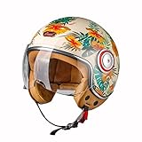 Moped Vespa Helmet DOT Approved, 3/4 Open Face