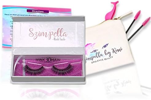 100% 3D Mink fur eyelashes CRUELTY FREE Natural Beau Eyelash Kit by Szimpella by Kimi