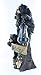 Large Black Bears Welcome Sign / Statue with Solar LED Lantern - Bear Cub Decor