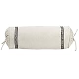 HiEnd Accents Augusta Matelasse neckroll with Greek Key Trim, 8