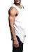 Victorious Solid Color Long Length Curved Hem Tank Top TT47 - White - Medium - G14B