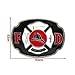 Black & Red FD Fire Dept Department Belt Buckle Firefighter Fireman Ameican Hero