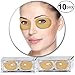 Anti Aging Treatments Set / Kit of 10 Pairs Eyes 24K Gold Collagen Gel Crystal Masks / Patches for Wrinkles Dark Circles