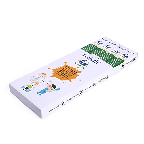 Isshah Children Size Biodegradable Handle BPA Free Eco Friendly Kids Natural Bamboo Toothbrush, Pack of 4 (Germany Imported Spiral Soft Nylon Bristles)...