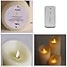 Luminara Remote Included Flameless Moving Wick Wax Candle 3.5 by 7 Inch Ivory with Timer