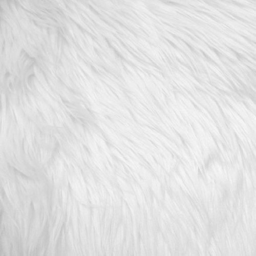 White Shag Faux Fur Fabric 60" Wide High Quality