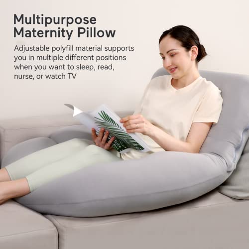 Momcozy Pregnancy Pillows for Sleeping, U Shaped Full Body Pillow for
