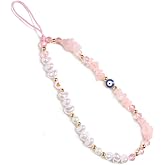 SKIRIFLA Evil Eye Phone Charm Strap Cell Phone Lanyard Phone Charms Strap Beaded Phone Charms Evil Eye Phone Lanyard Crystal Phone Strap Evil Eye Phone Chain Preppy Phone Charm Kawaii Phone Keychain