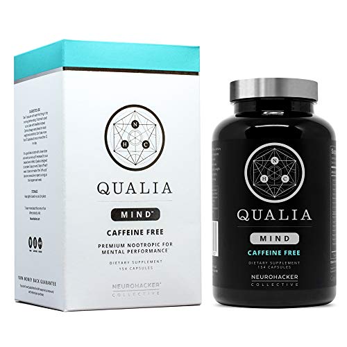 Qualia Mind Nootropic | Premium Brain Booster Supplement for Memory, Focus, Clarity and Concentration Support with Bacopa monnieri, Ginkgo biloba, DHA, Alpha GPC, B12 & More (154 Ct Caffeine-Free)