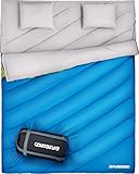 FUNDANGO Sleeping Bag Double 2 Person Sleeping Bags for Adults Cold Weather Extreme 0 Degree Lightweight Compact Waterproof for Camping Backpacking Hiking Oversize XL with Compression Sack