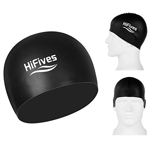 image for Swim Goggles with Cap, HiFives 4 in 1 Adult Swimming Goggles with Ear 