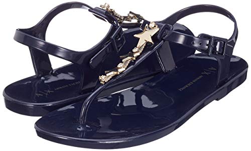 armani exchange flat sandals