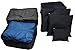 Packing Cubes Travel Organizer Mesh Bags Value Set for Durable 3 Piece Weekender Set (6pc hei)