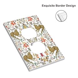 Cuitxrac Cats Birds Floral Outlet Covers Retro