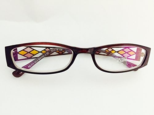 Cal Optix "Reviv Alo brwn" rectangular women reading glasses +2.50