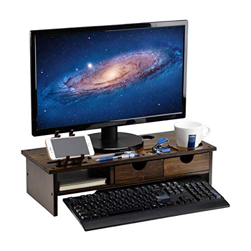 Ripley - ABOCOFUR - SOPORTE PARA MONITOR DE 2 NIVELES CON CAJONES DE  ALMACENAMIENTO ORGANIZADOR PARA OFICINA Y HOGAR CON SOPORTE