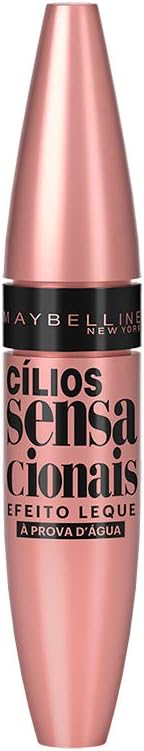 Máscara Cílios Sensacionais à Prova D'Água, MAYBELLINE, Preto