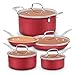 Lightning Deal Classic Induction Cookware Set, Cooking Pots and Pans Set, Non-stick Coating, Dishwasher Safe, PFOA Free, Carnival, Mother's Day Gifts (D3-Champagne)