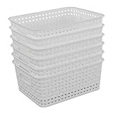 EudokkyNA Plastic Weave Storage Basket, Small