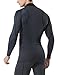 Tesla TM-MUT12-CHC_Large Men's Mock Long-Sleeved T-Shirt Cool Dry Compression Baselayer MUT12
