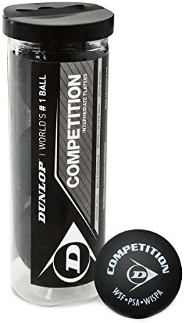 MD TRADING UK Dunlop 3 x Competition Squash Ball Tube, Yellow