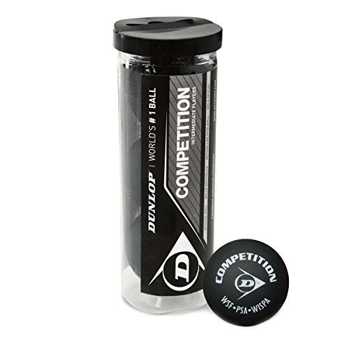 MD TRADING UK Dunlop 3 x Competition Squash Ball Tube