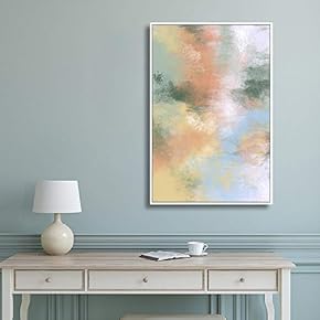 Framed Canvas Home Artwork Decoration Abstract Color Canvas Wall Art for Living Room, Bedroom - 16x24 inches