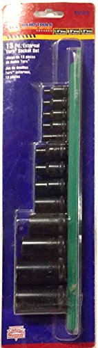 NAPA 13 PC External Torx Socket Set - Black Oxide Finish