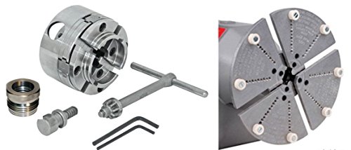 NOVA G3 WOODLATHE CHUCK WITH 2" JAWS, 8" COLE JAWS (6006), WOODWORM SCREW, &amp; 1" X 8TPI INSERT