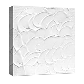 Canvas Wall Art Black and White Abstract Oil Painting Feature Painting Artwork for Home Prints Framed - 12x12 inches