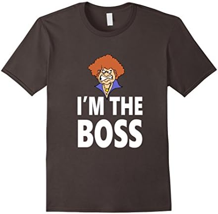 Men's I'm the Boss Funny T-Shirt Large Asphalt