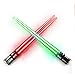 Chop Sabers Light Up LightSaber Chopsticks Set, 2 Pairs, Red Green