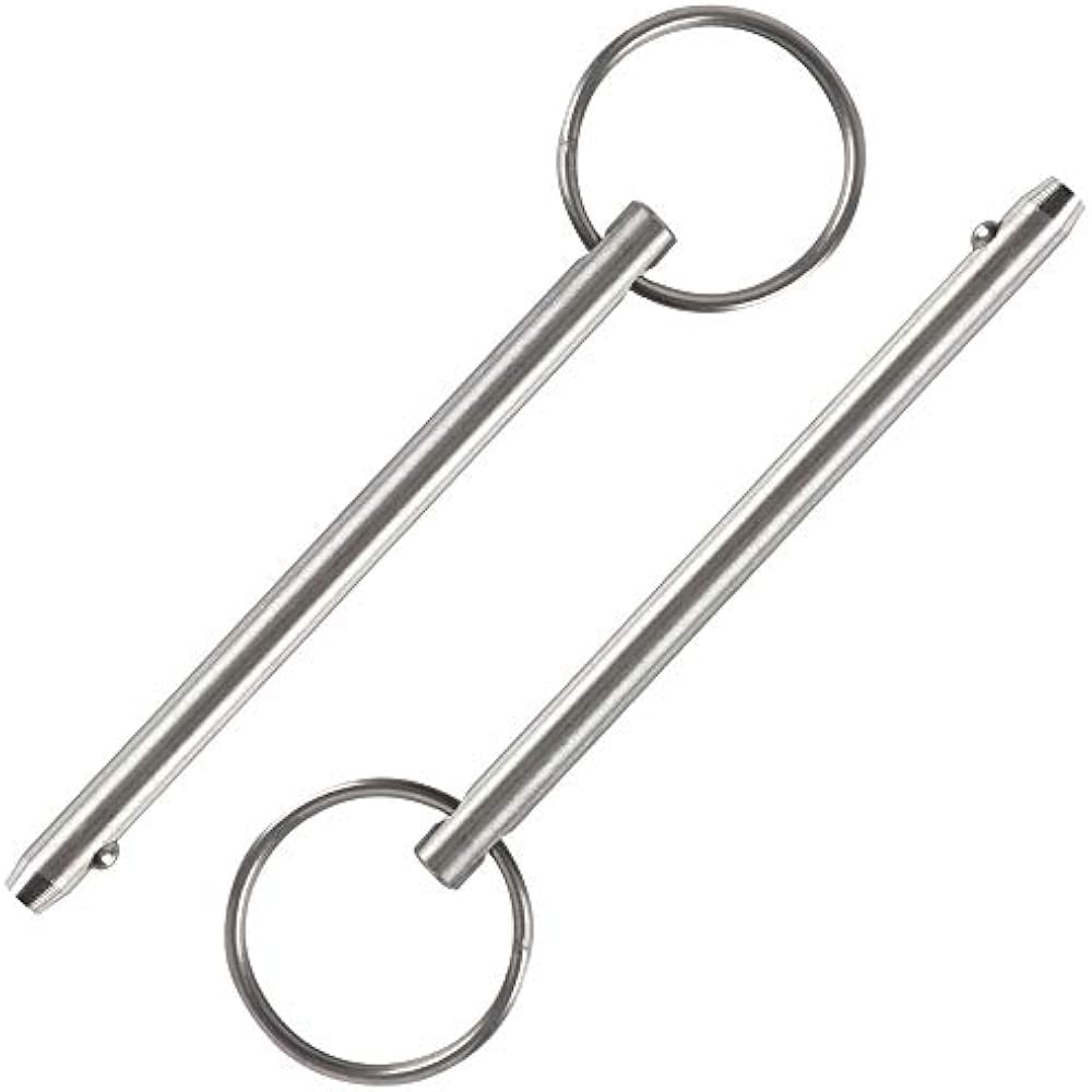 2 Pack Quick Release Pin, Diameter 1/4"(6.3mm), Total Length 3.75"(95mm