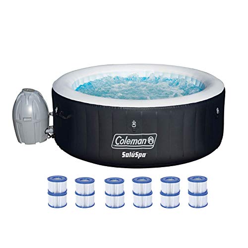 Coleman SaluSpa 71 x 26" Inflatable Spa 4-Person Hot Tub w/ 3 Filter Cartridges
