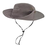 LETHMIK Outdoor Waterproof Boonie Hat Wide Brim Breathable Hunting Fishing Safari Sun Hat Grey