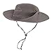 LETHMIK Outdoor Waterproof Boonie Hat Wide Brim Breathable Hunting Fishing Safari Sun Hat Grey