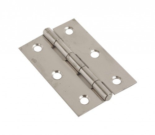 Lunn Hardware Chrome Plated Steel Butt Hinge , 50 mm Size