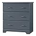 STORK CRAFT Brookside 3 Drawer Dresser (Gray) – Baby and Kids Bedroom Organizer, Nursery Chest, Storage Dresser With Drawers, Universal Design