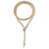 Flexible Bendable Snake Jewelry Necklace Gothic Magnetic Choker Necklace - Versatile Can be used as Waistband Bracelet