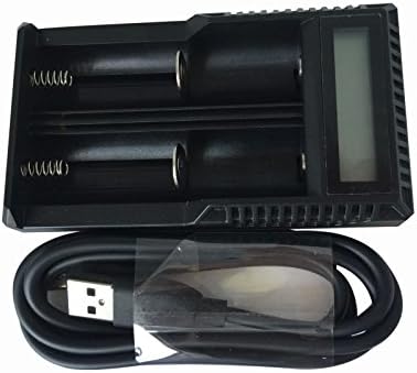 SumbowStar USB Multi-Functional Smart Battery Charger Compatible with Li-ion/IMR 18650 18490 18350 17670 17500 16340 14500 10440(Dual Slots)