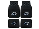 A Set of 4 NFL Universal Fit Front and Rear All-Weather Floor Mats - Carolina Panthers