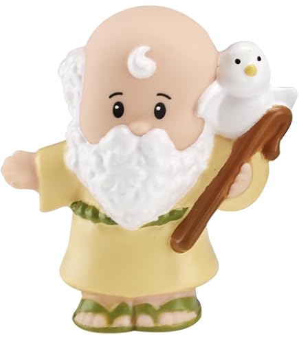 Fisher-Price Replacement Noah Figure For Little People Noah's Ark Playset B1266 - Blue Outfit With Dove - View #7