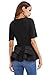 Romwe Women's Vintage Layered Ruffle Hem Slim Fit Round Neck Peplum Blouse